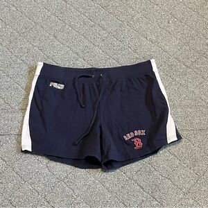 Boston Red Socks Shorts Womens XL Blue Red Major League Fitness Baseball